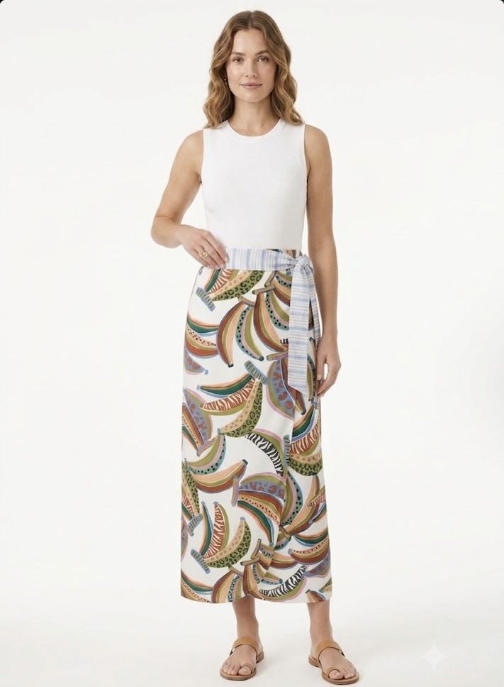 Chroma-Bana Wrap Skirt